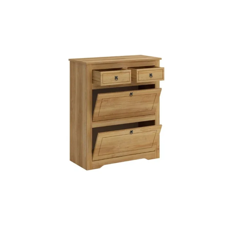 Comoda Zapatera Madera Maciza Linea Mexicana Oscura Oscura Comoda Zapatera Madera Maciza Linea Monterrey - Natural en Natural - Cómodas, Uruguay | Ecowood, vista 3