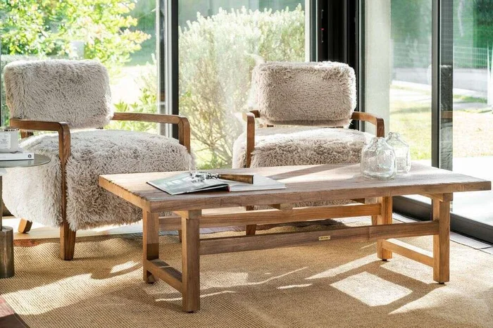 BUTACA WOOLY - WALNUT Y PELO LARGO en Beige - Butacas, banquetas y puffs, Uruguay | La Iberica, vista 13