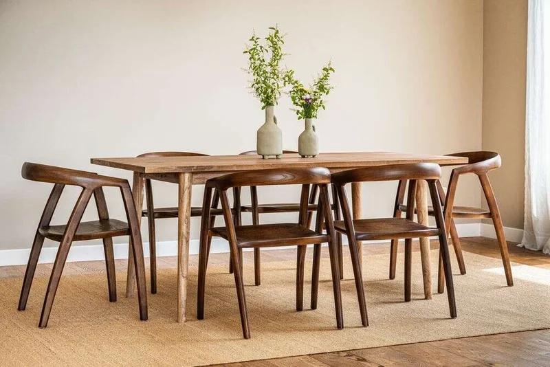 MESA COMEDOR NORDICA - OLMO NATURAL - 1.80 X 0.90 MTS en Madera natural - Mesas de comedor, Uruguay | La Iberica, vista 4