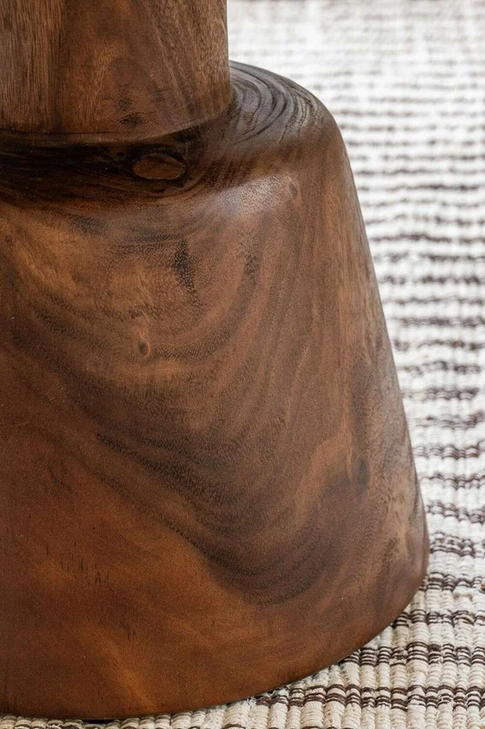 MESA ALMOND - SUAR TOSTADO - DIAMETRO 70 CMS en Marrón - Mesas de living, Uruguay | La Iberica, vista 20