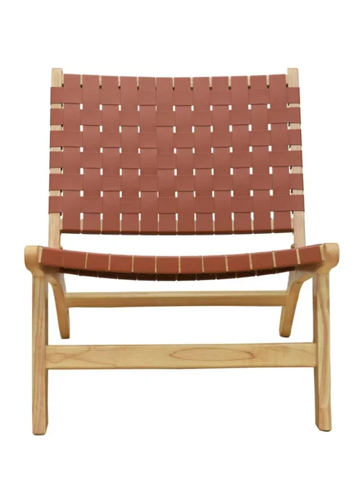Butaca de Cuerina con Tapizado Trenzado - Butacas, banquetas y puffs, Uruguay | Muebles Express