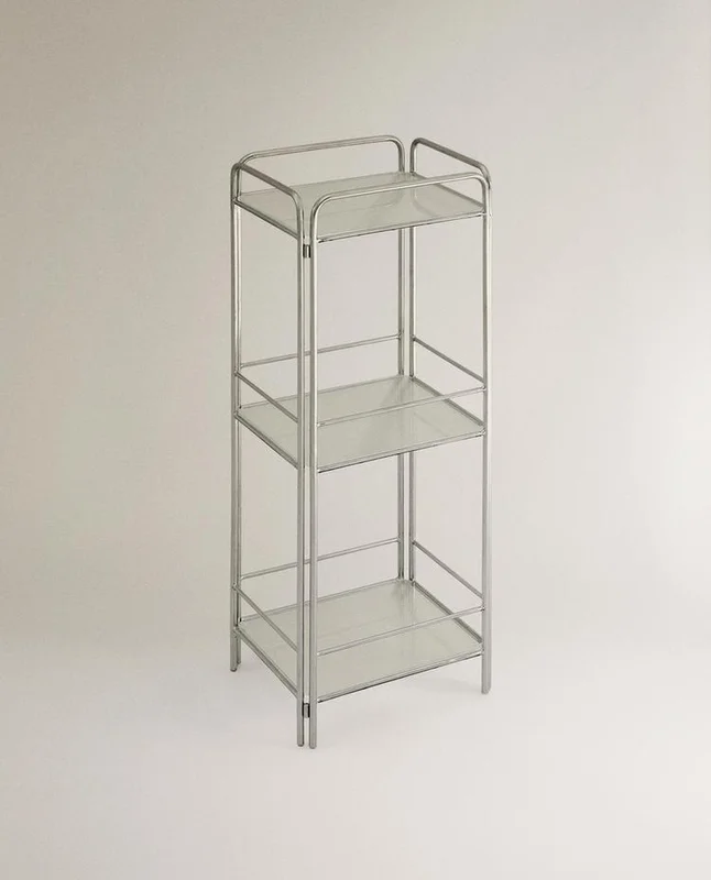 MUEBLE ALMACENAJE ACERO Y VIDRIO en Plateado - Aparadores y recibidores, Uruguay | Zara Home, vista 4