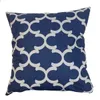 ALMOHADON ESTAMPADO 45x45CM GEOMETRICO AZUL/BLANCO - Textiles, Uruguay | Decohogar, vista 2 de 3