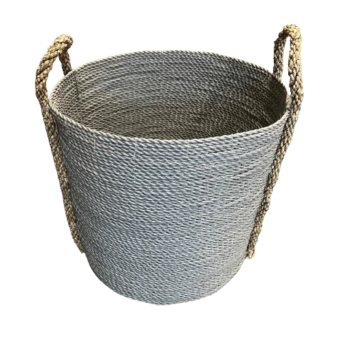 Cesto Rattan G en Gris - Decoración, Uruguay | Camino a Casa