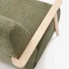 Butaca Meghan de chenilla verde y madera maciza de fresno con acabado natural en Verde - Butacas, banquetas y puffs, Uruguay | Kavehome, vista 5 de 9