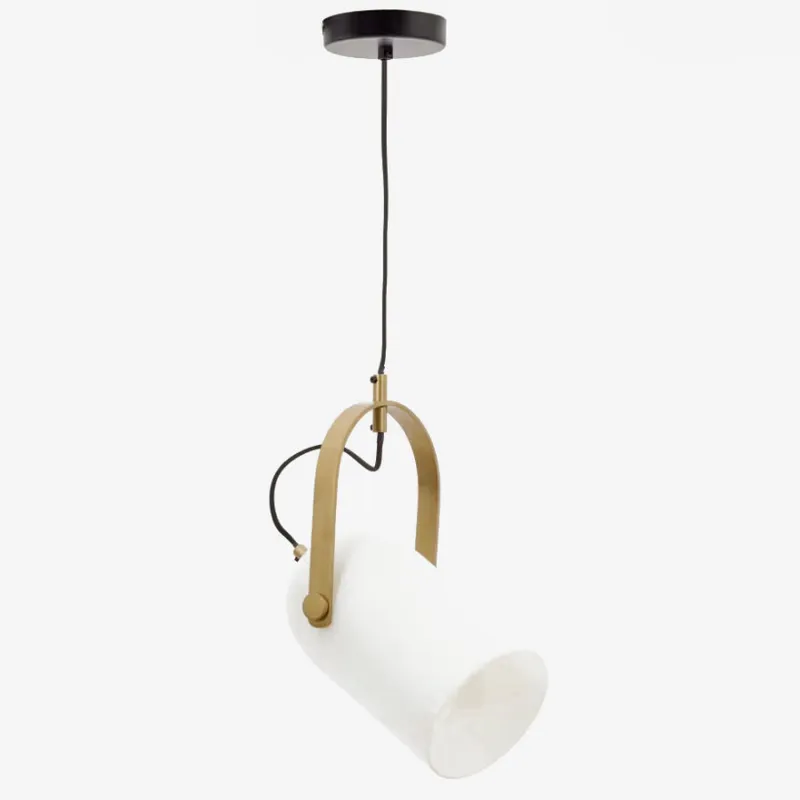 Lámpara de techo Reisy de cristal glaseado Ø14 cm en Blanco - Lámparas colgantes, Uruguay | Kavehome