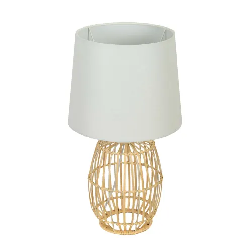 Lámpara De Mesa Moscú Natural/beige Bambú Ml238604 en Beige - Lámparas de mesa, Uruguay | Divino