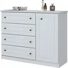 Comoda Cajonera Mdf-y-mdp Blanco Americano en Blanco - Cómodas, Uruguay | Divino, vista 2 de 5