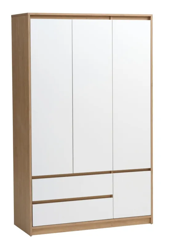 Armario BILLUND 119x193 blanco/roble en Blanco - Roperos y placares, Uruguay | JYSK