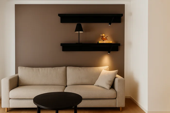 Estante con dos luces 120cm en Negro - Lámparas de mesa, Uruguay | Simple Deco, vista 2