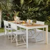Mesa de jardin extensible Osaka - Blanca en Blanco - Muebles para el exterior, Uruguay | La Cueva Muebles, vista 1 de 5
