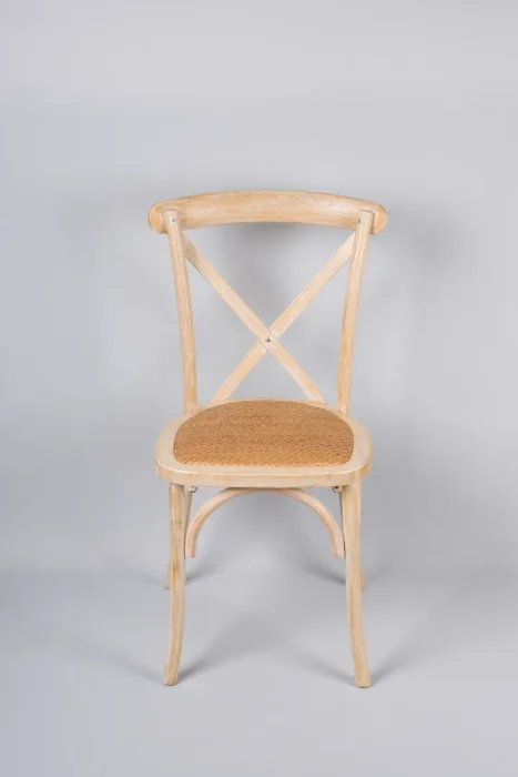 Silla Cross Blanca en Madera natural - Sillas, Uruguay | Victoriana, vista 3