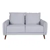 Sofá 2 Cuerpos Tela Gris Charlotte en Gris - Sillones y sofás, Uruguay | Divino, vista 3 de 5