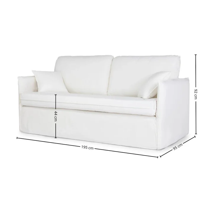 Sofá Harmony con Funda - Tela Standard - 3 cuerpos - A fabricar en Blanco - Sillones y sofás, Uruguay | Nyr, vista 4
