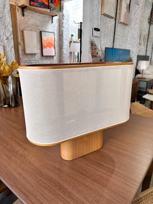 Lámpara de Mesa Eliptico Apollo en Marrón – Recopilación: Elíptico – Material: Madera – Material Pantalla: Esterill - Lámparas de mesa, Uruguay | Berna home, vista 2