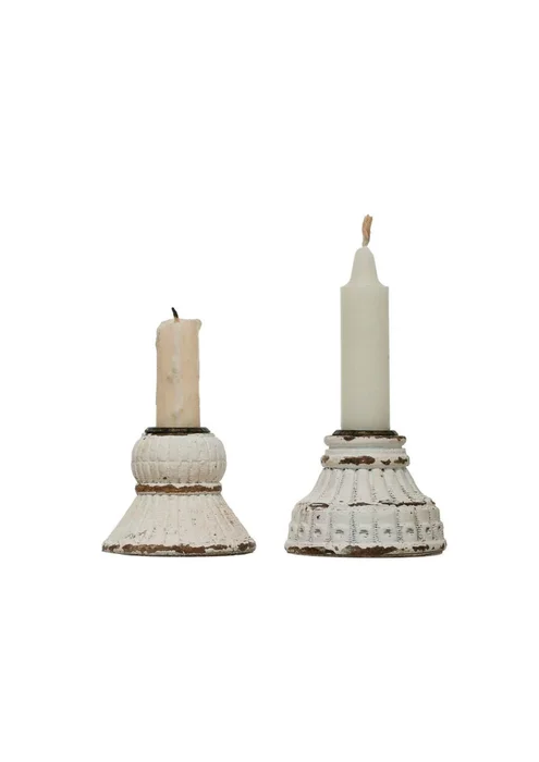 Candelabros vintage set x 2 en Blanco - Decoración, Uruguay | Martinika Deco, vista 2