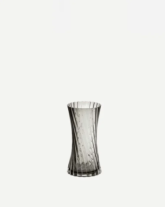 Jarrón Arep de vidrio gris - 22,5 cm en Gris - Jarrones, Uruguay | Kavehome