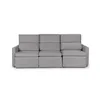 Sofá Santiago (Rebatible) - Tela Microfibra - 3 cuerpos - TC1009 (Plata) en Gris - Sillones y sofás, Uruguay | NYR, vista 2 de 8