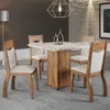 Juego De Comedor 4 Sillas Tapizadas Tapa Cuadrada Mdp en IMBUIA - Mesas de comedor, Uruguay | Soy Hogar, vista 4 de 4