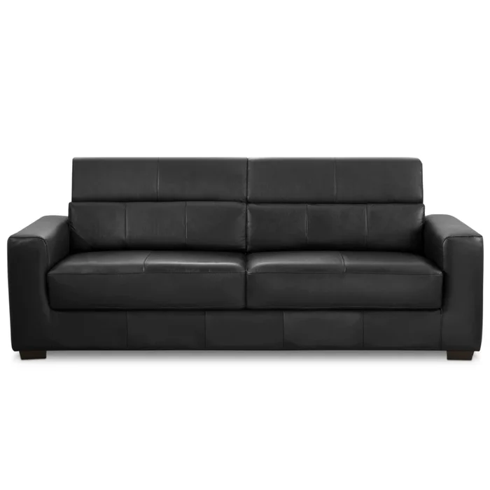 Sillón 100% Cuero - 3 Cuerpos - Berkley - Negro en Negro - Sillones y sofás, Uruguay | Ecowood, vista 3