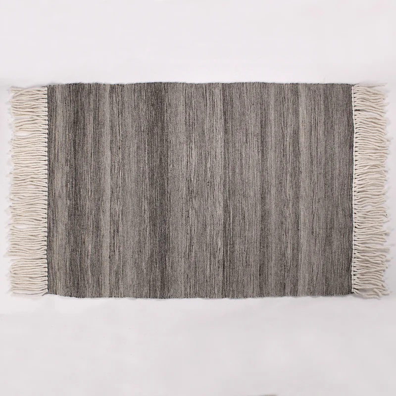 Alfombra Lana Con Flecos 60×90 en Gris - Alfombras, Uruguay | Tiendas Montevideo, vista 3