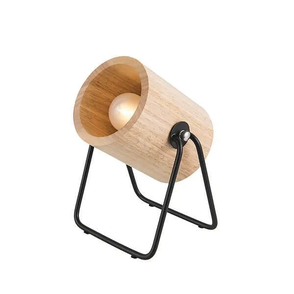 Luminaria Cañón en madera en Madera natural - Lámparas de mesa, Uruguay | Bascuhouse