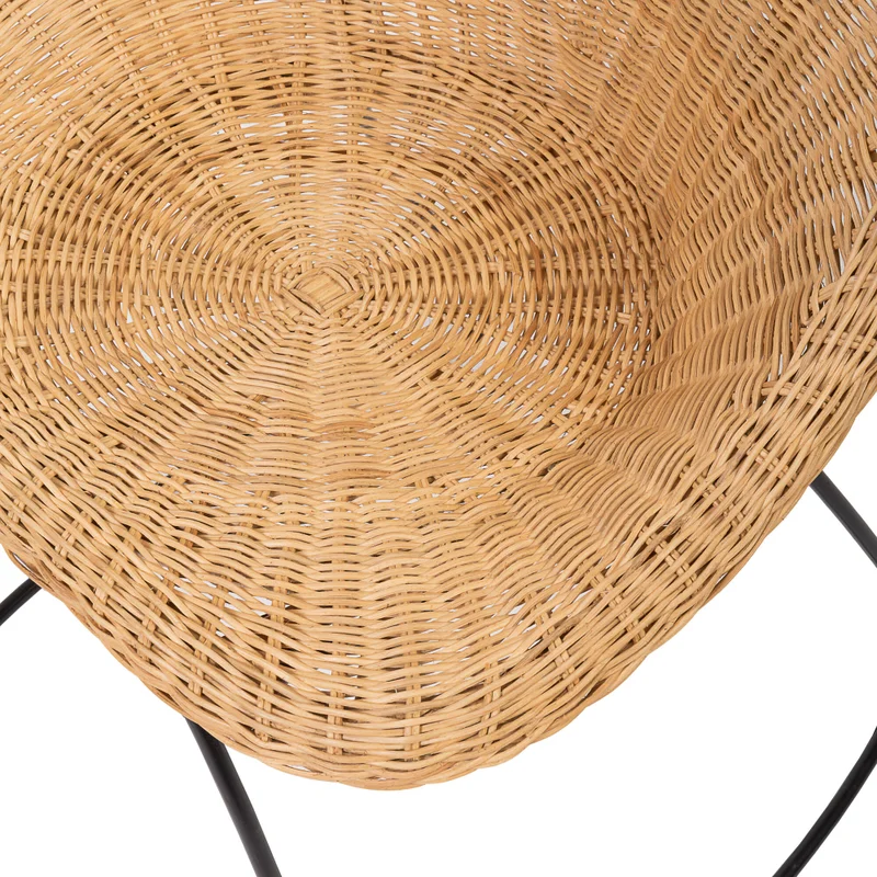 Silla De Comedor Rattan-y-metal Natural-beige Elafonisi en Madera natural - Sillas, Uruguay | Divino, vista 3