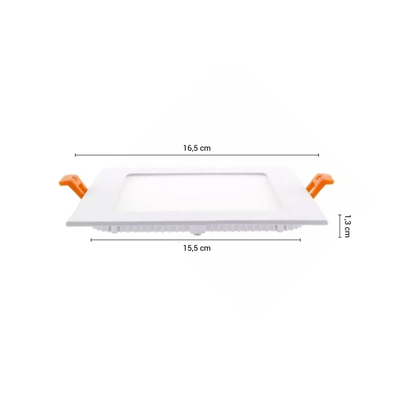 Panel LED Cuadrado de Empotrar 12W Luz Cálida - Lámparas colgantes, Uruguay | Serlux, vista 5