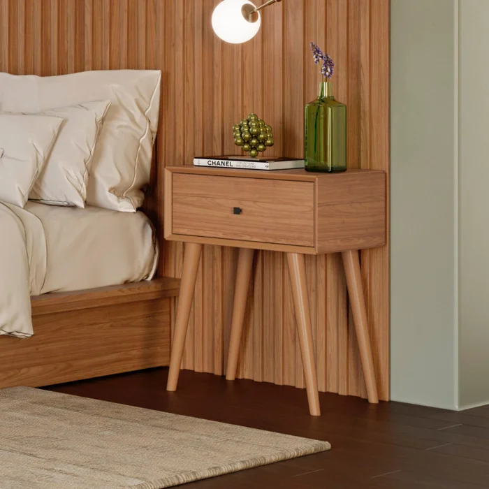 Mesa de Luz Nordica 50cm 100% Mdf C/1 CAJON en Madera natural - Mesas de luz, Uruguay | Balton, vista 2