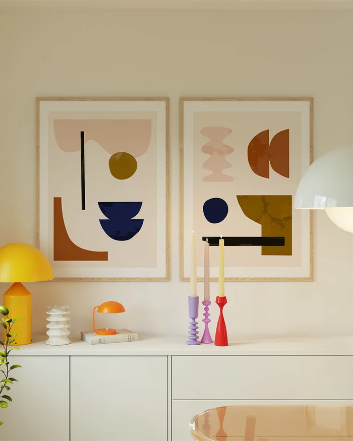 Abstractos Neutros - Tonos Tierra N.01 en Multicolor - Láminas, Uruguay | La Cuadrería, vista 2