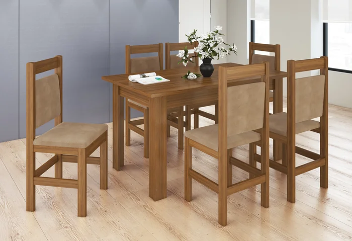 Mesa de Comedor Rustica en Marrón - Mesas de comedor, Uruguay | Deluxe Home, vista 3