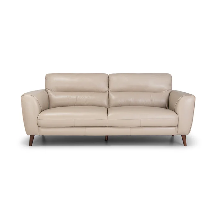 Sofá Valentino - Cuero Básico - 3 cuerpos - 519 (Beige) en Beige - Sillones y sofás, Uruguay | NYR, vista 2