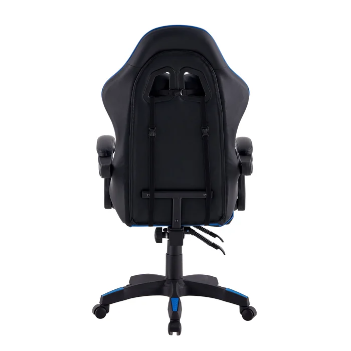 Silla Gamer Pu Negro Max en Azul - Escritorios y sillas de escritorio, Uruguay | Divino, vista 3