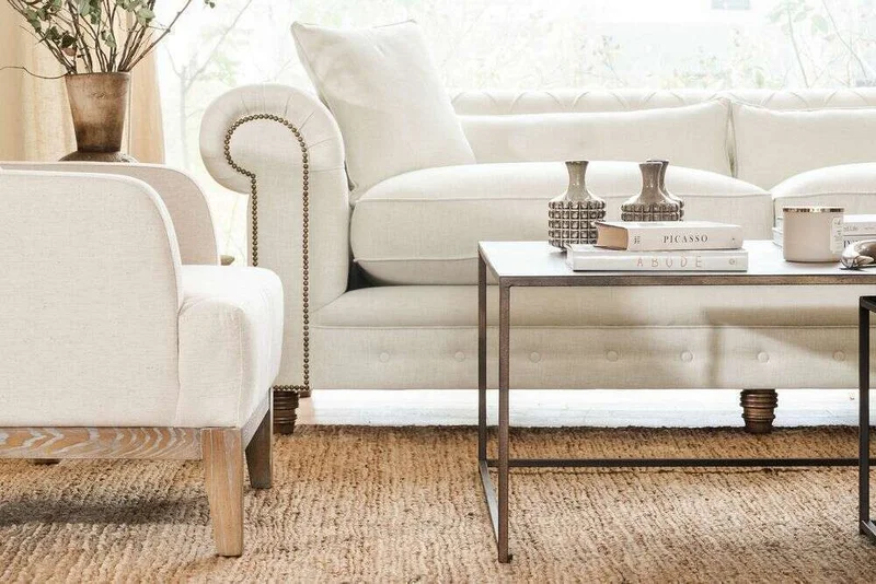 SILLON CHESTERFIELD - LINO ANTIMANCHAS en Blanco - Sillones y sofás, Uruguay | La Iberica, vista 16