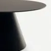 Mesa de centro Wilshire de cristal templado y metal con acabado pintado negro mate Ø 80 cm en Negro - Mesas de living, Uruguay | Kavehome, vista 3 de 5