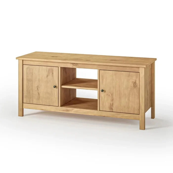 Rack para TV 2 Puertas - Línea Maden - Marrón en Blanco - Muebles para TV, Uruguay | Ecowood, vista 2