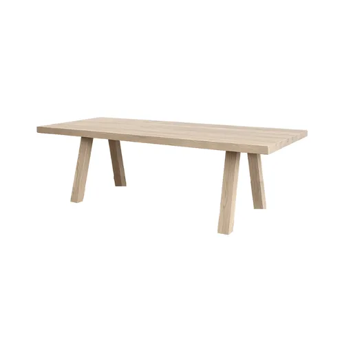 MESA VICTOR TEKA GRIS EXT en Madera natural - Mesas de comedor, Uruguay | Masinfinito Casa