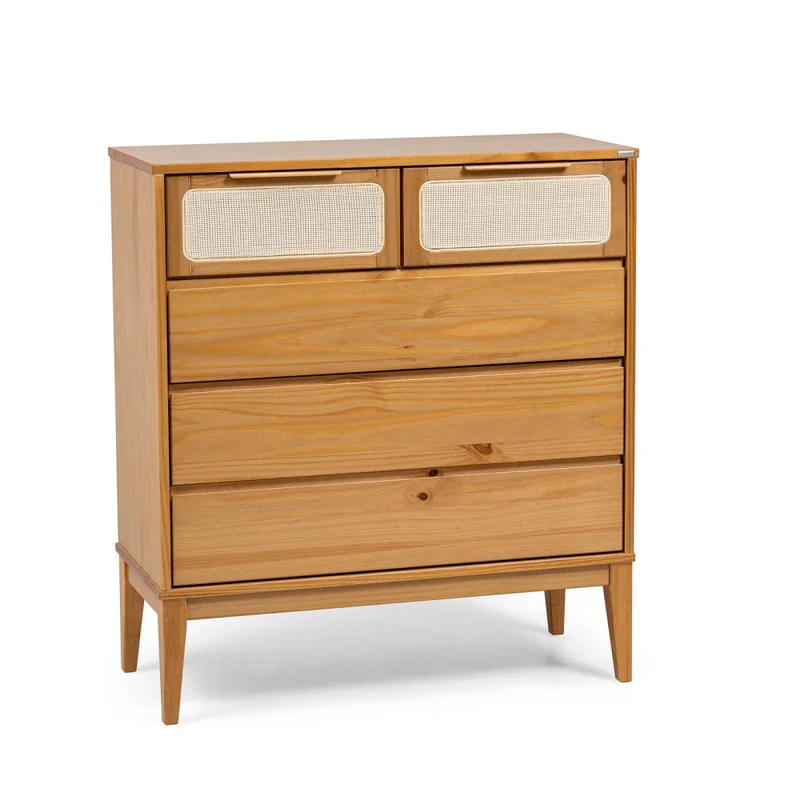 Comoda Madera-maciza Marron Praga en Amarillo - Cómodas, Uruguay | Divino, vista 3