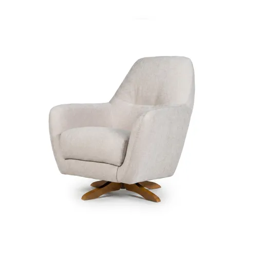 Butaca Mammy Giratoria- Tela Microfibra - 10285 (Beige) en Beige - Butacas, banquetas y puffs, Uruguay | NYR