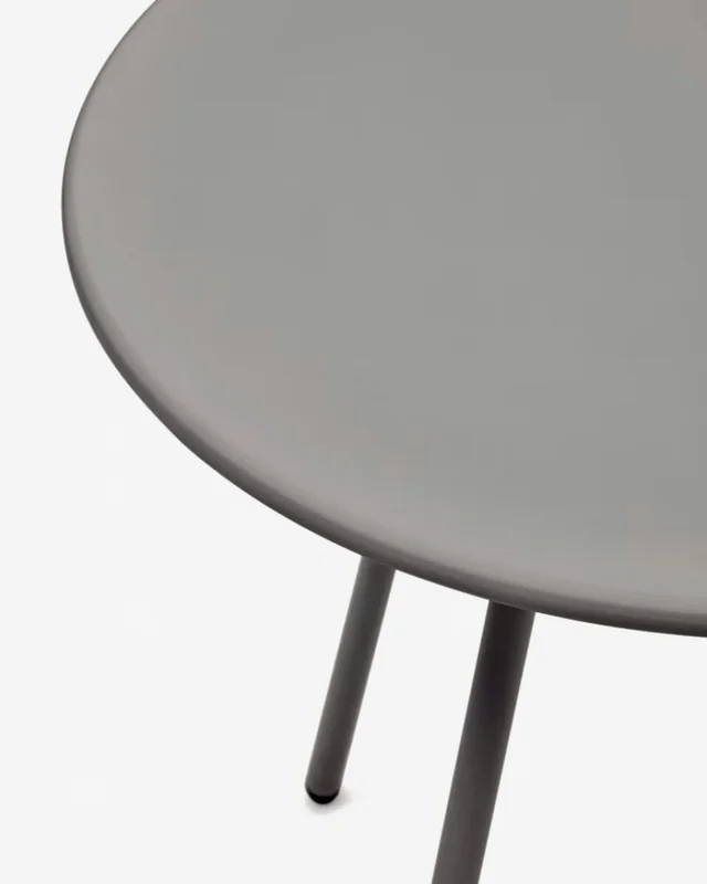 Mesa redonda de exterior Montjoi de acero - con acabado gris Ø 70 cm en Gris - Muebles para el exterior, Uruguay | Kavehome, vista 3