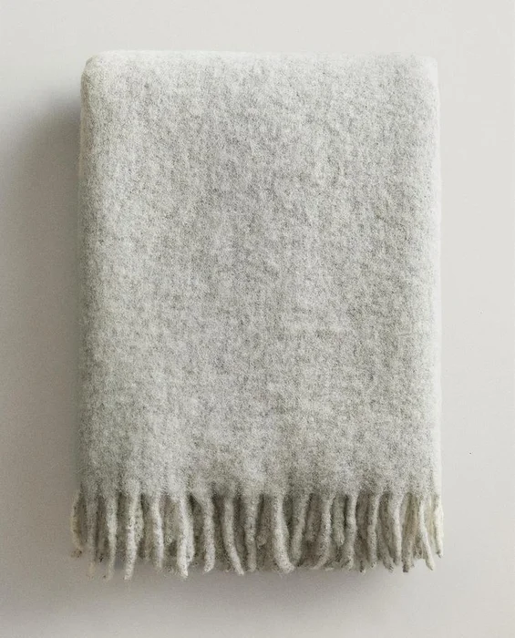 MANTA LANA en Gris - Textiles, Uruguay | Zara Home