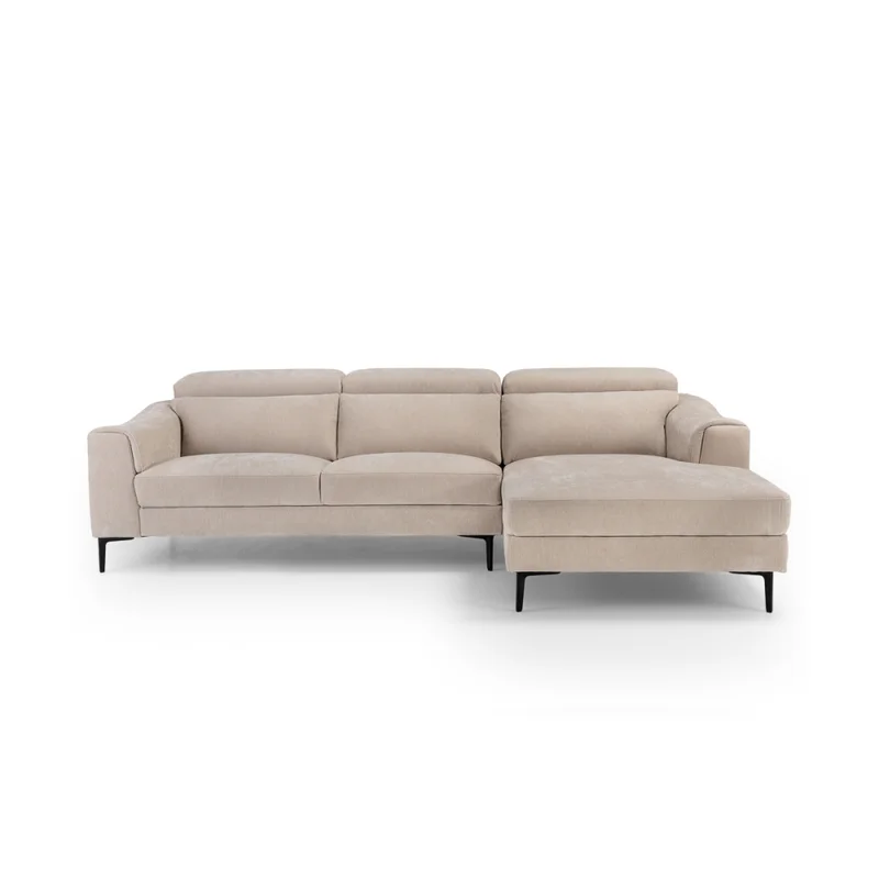 Rinconera Luke - Tela Microfibra - Chaise Derecho - 6686-4 Beige en Beige - Sillones y sofás, Uruguay | Nyr, vista 6