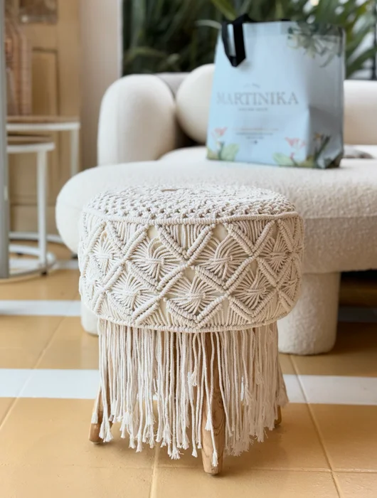 Banquito Hawaii en Beige - Decoración, Uruguay | Martinika Deco
