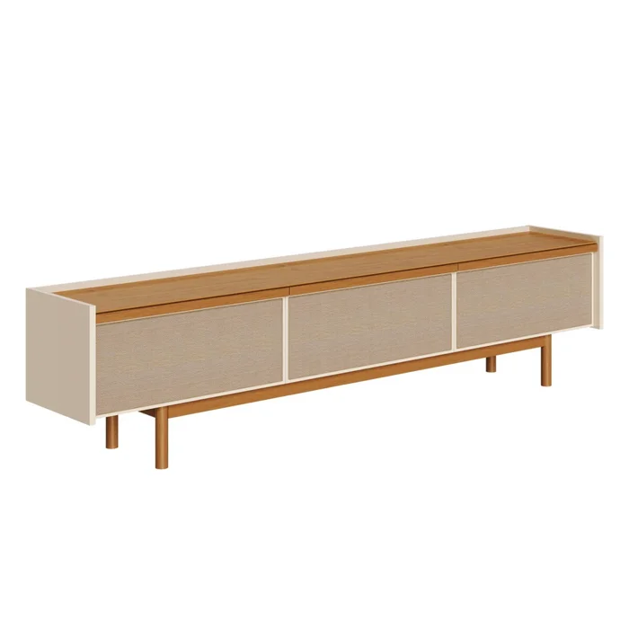 Rack para TV Dune 1.8 - Linea Manhattan - Off White en Madera natural - Muebles para TV, Uruguay | Rústico Hogar, vista 2