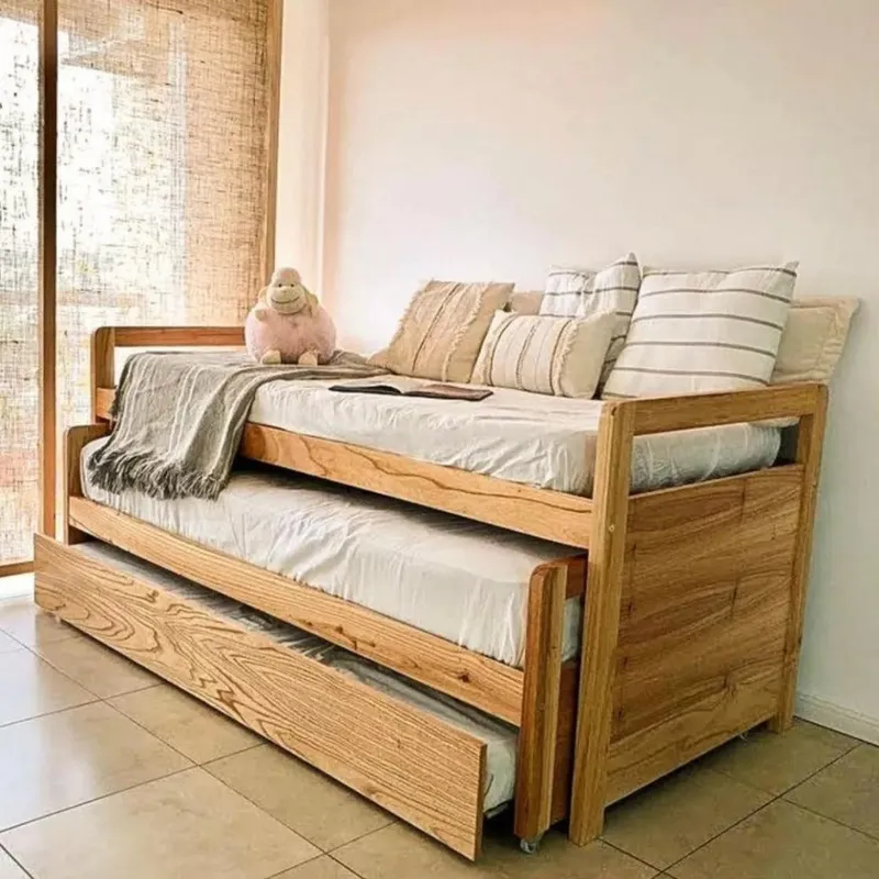 Cama Nido en Madera natural - Dormitorio, Uruguay | Treehouse Deco