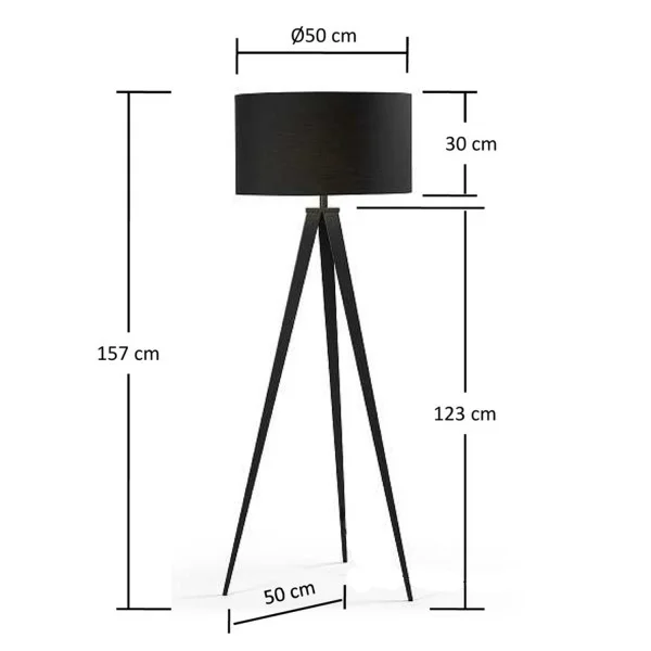 Lámpara de Pie Nox en Negro - Lámparas de pie, Uruguay | La Perla, vista 6