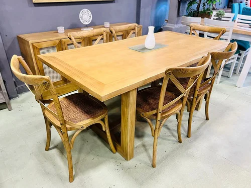 Juego De Comedor Madera Ozark Mesa Mónaco 6 Sillas Vienesas A Eleccion en Madera natural - Mesas de comedor, Uruguay | Ozark Home, vista 7