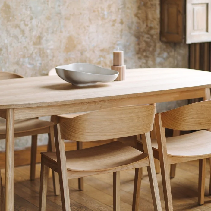 Mesa de Comedor Ovalada en Madera natural - Mesas de comedor, Uruguay | Samic, vista 2