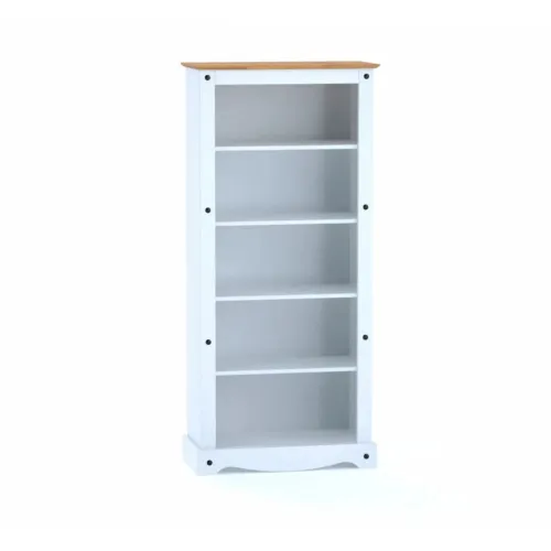 Biblioteca - 5 Estantes - Blanco en Blanco - Bibliotecas, Uruguay | Ecowood