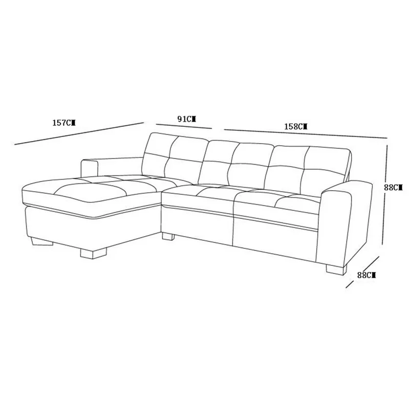 Sofá C/chaise Más De 4 Cuerpos Tela Marron Detroit Taupe en Beige - Sillones y sofás, Uruguay | Divino, vista 7